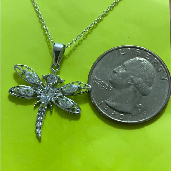 🖤NEW💕Dragonfly silver necklace - Picture 5 of 6
